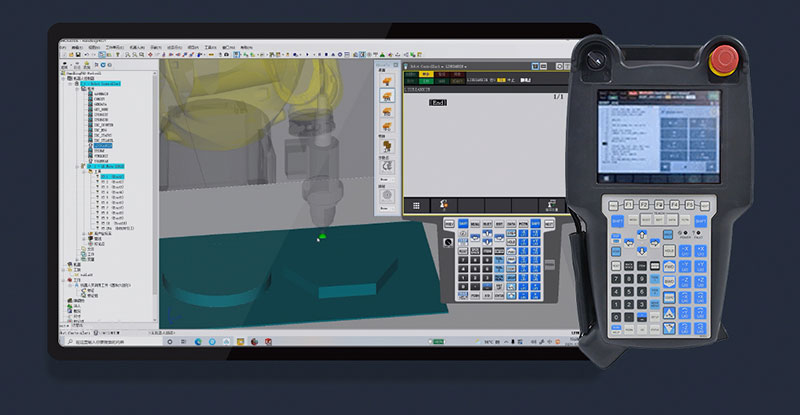三维机器人激光切割机,三维(wei)激光切(qie)割机(ji),3D激光切割机,手动示教